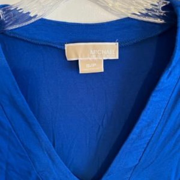 Michael Kors Royal Blue V-Neck Top, Size Small, Never Worn - Picture 2 of 4